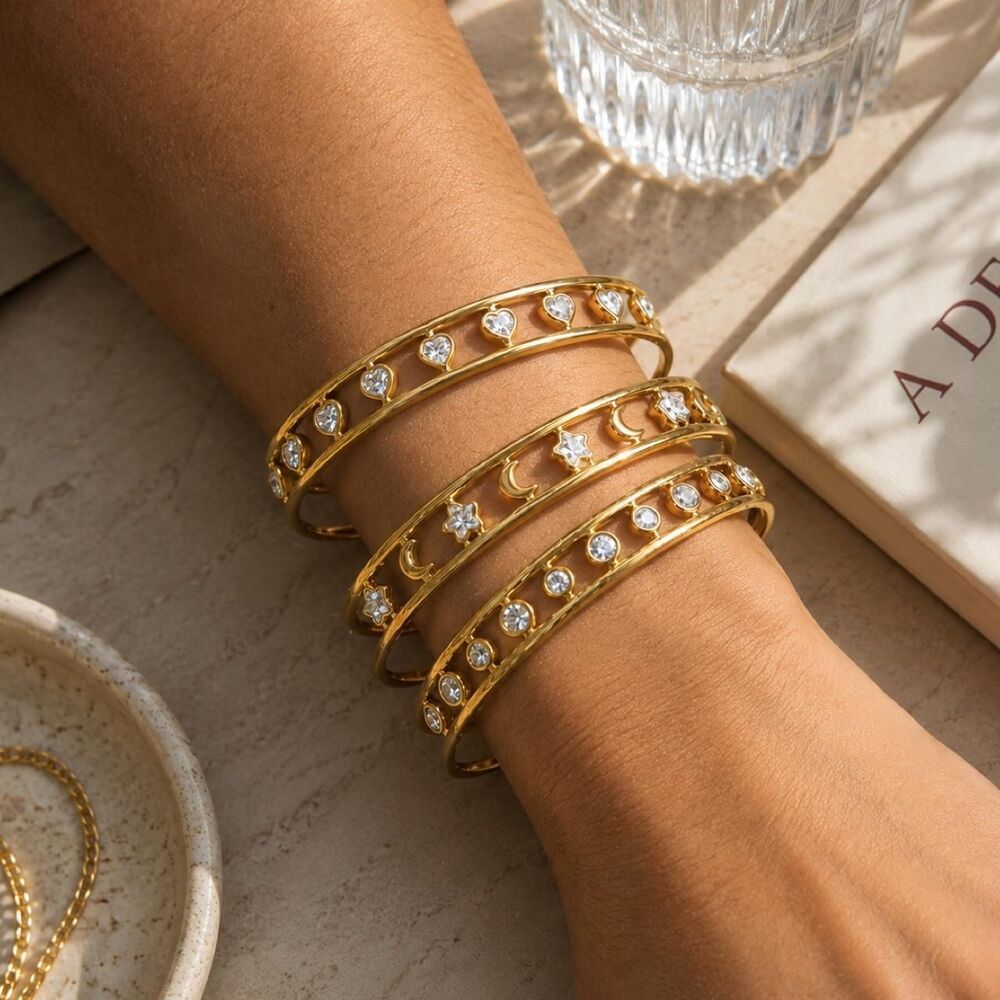 Crystal bangle bracelet D221